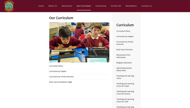 St Mary’s Church of England (Aided) Primary School website design